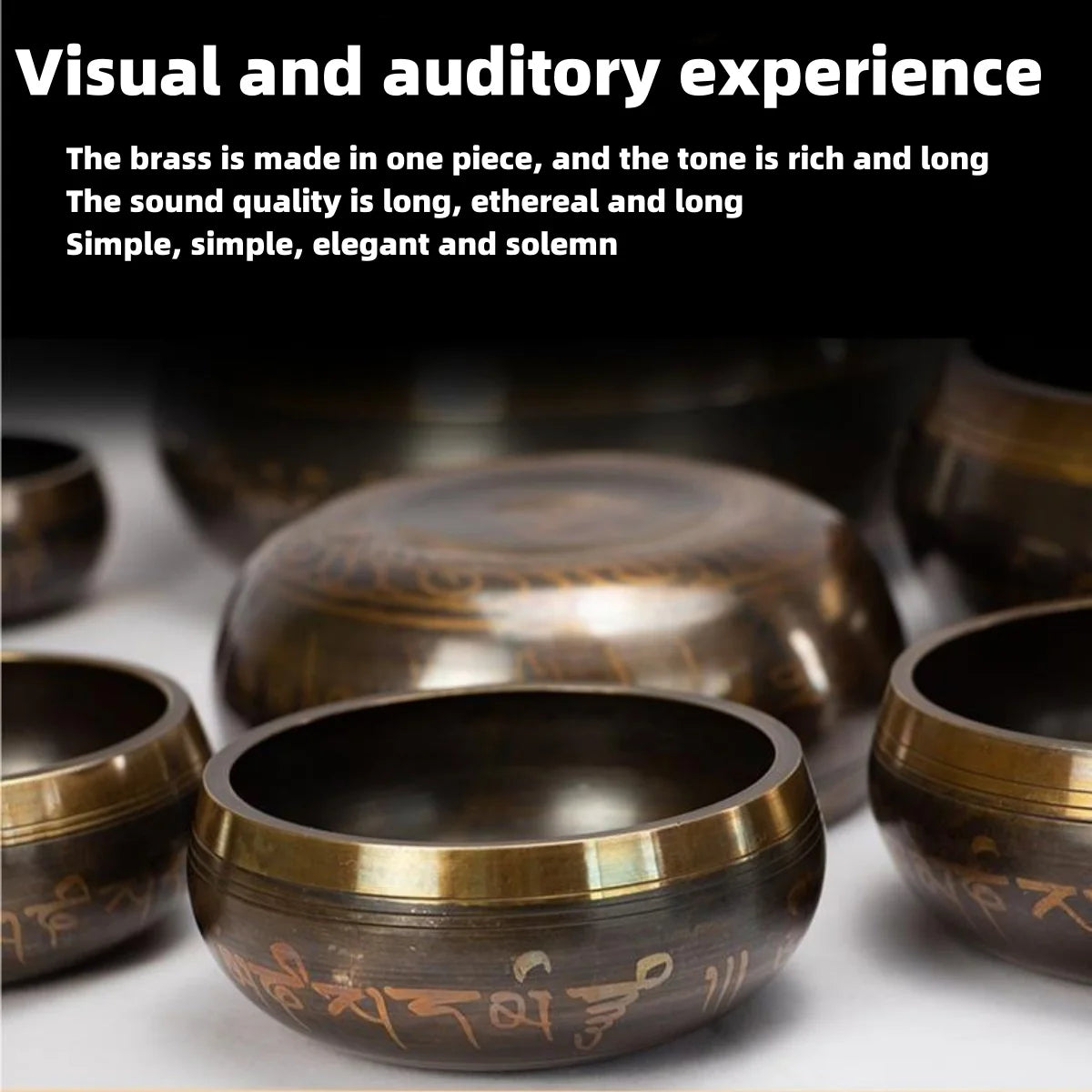 Tibetan Singing Bowl Set 8.5 to 20 cm - Meditation Aid
