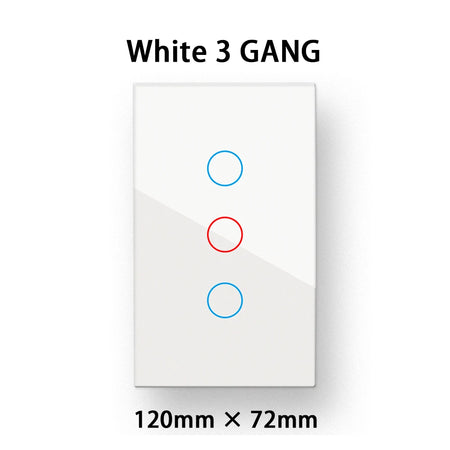 Brazilian Smart Touch Wall Switch - 4/6/8 Gang WiFi Voice Control white 3 gang