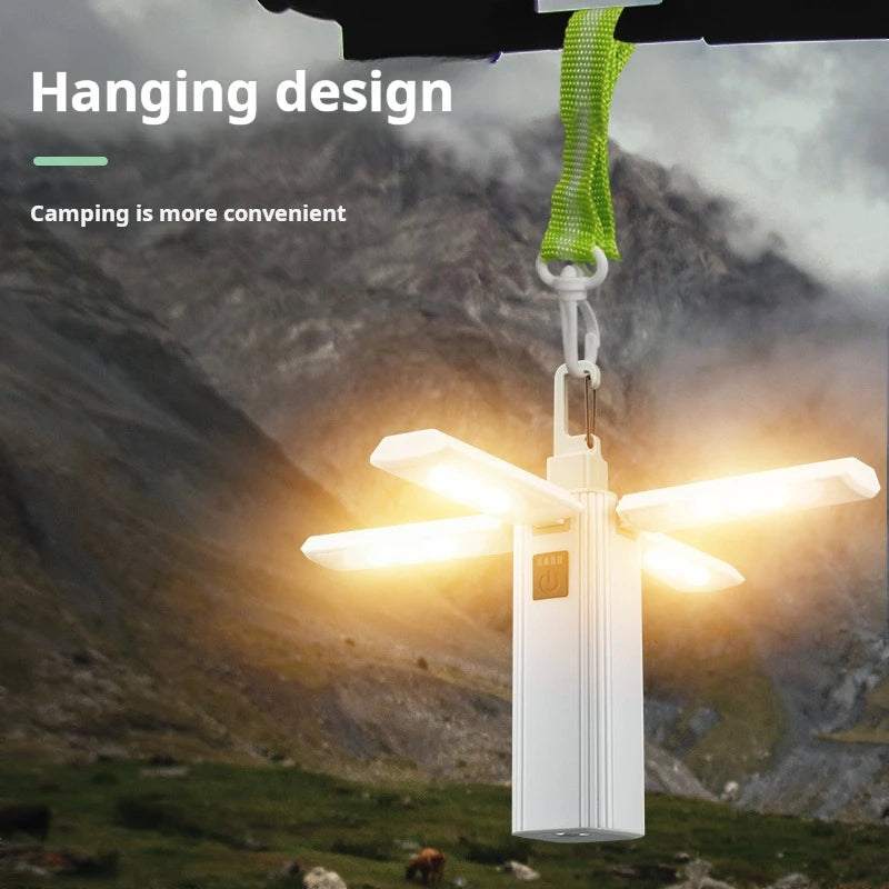 Rechargeable Folding Camping Light Multifunctional Tent Pendant Lamp