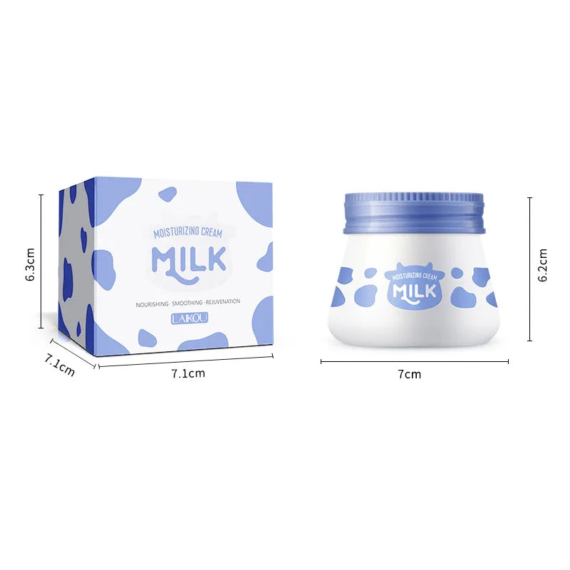 LAIKOU Milk Face Care Cream - Whitening &amp; Anti-Wrinkle Moisturizer 55g