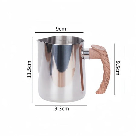 WUWANLI Coffee Milk Frothing Pitcher &ndash; High Precision Measuring Scale Silver