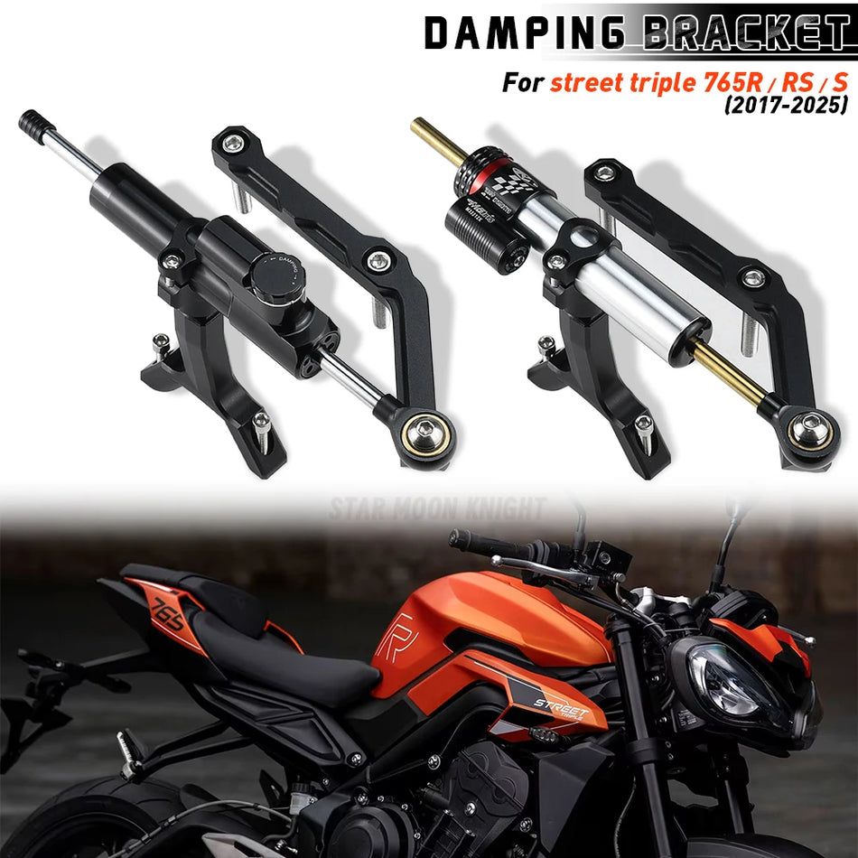 Držák montáže stabilizátoru řízení Triumph Street Triple 765 R RS S, hliník, snadná instalace