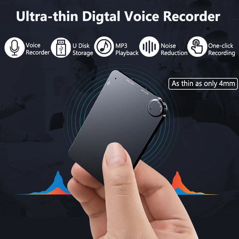 64GB Ultra-Thin Mini Voice Recorder &ndash; Noise Reduction