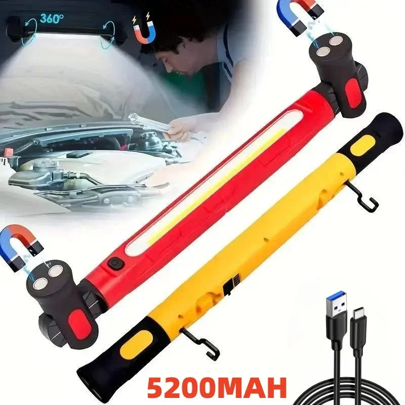Super Bright Magnetic Work Light &ndash; Powerful 5200mAh Rechargeable Battery