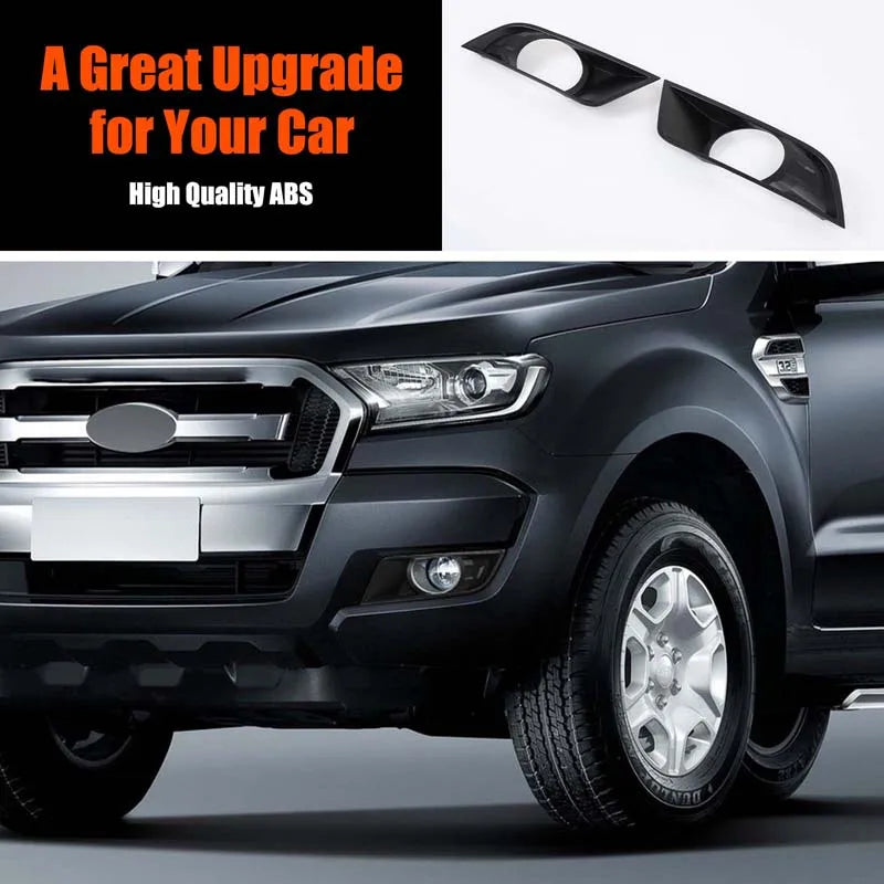Cadru pentru lumini de ceață față Ford Ranger 2015 2016 Negru Mat ABS
