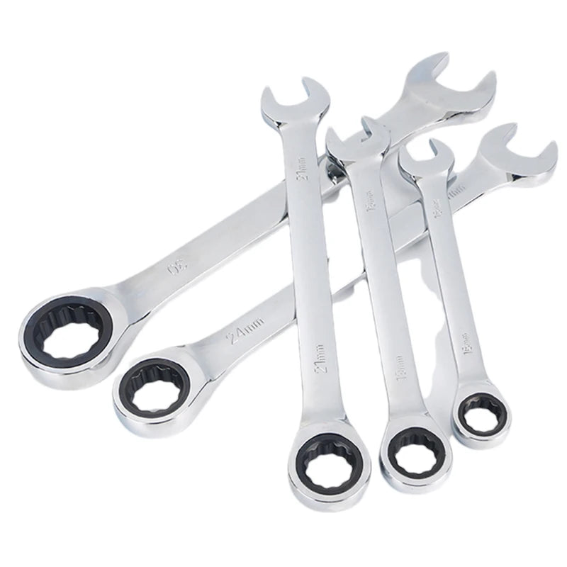 Universal Ratchet Metric Wrenches for Car Repair - Torque Spanners Set