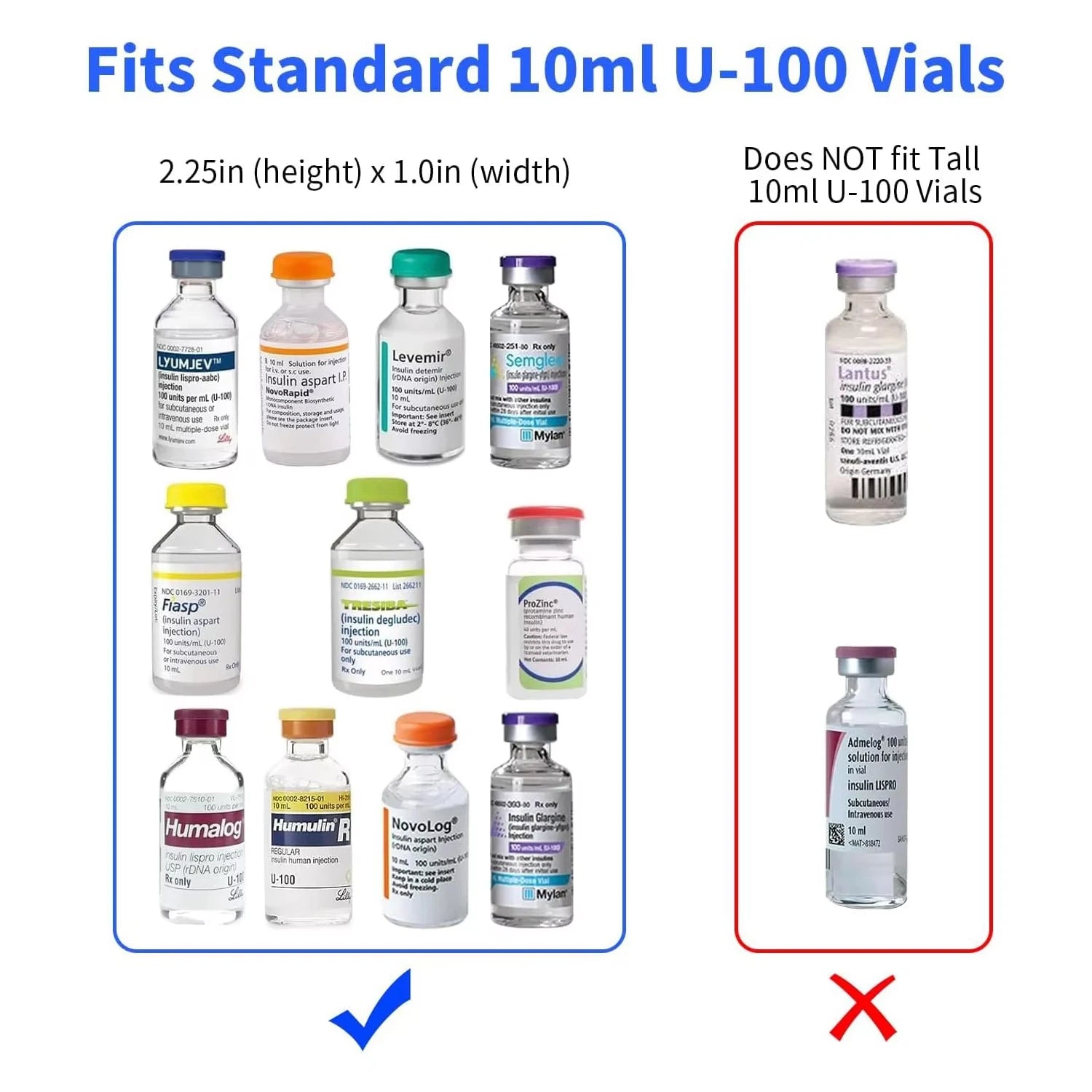 18 Slots Insulin Fridge Holder Vial Case - Secure Storage