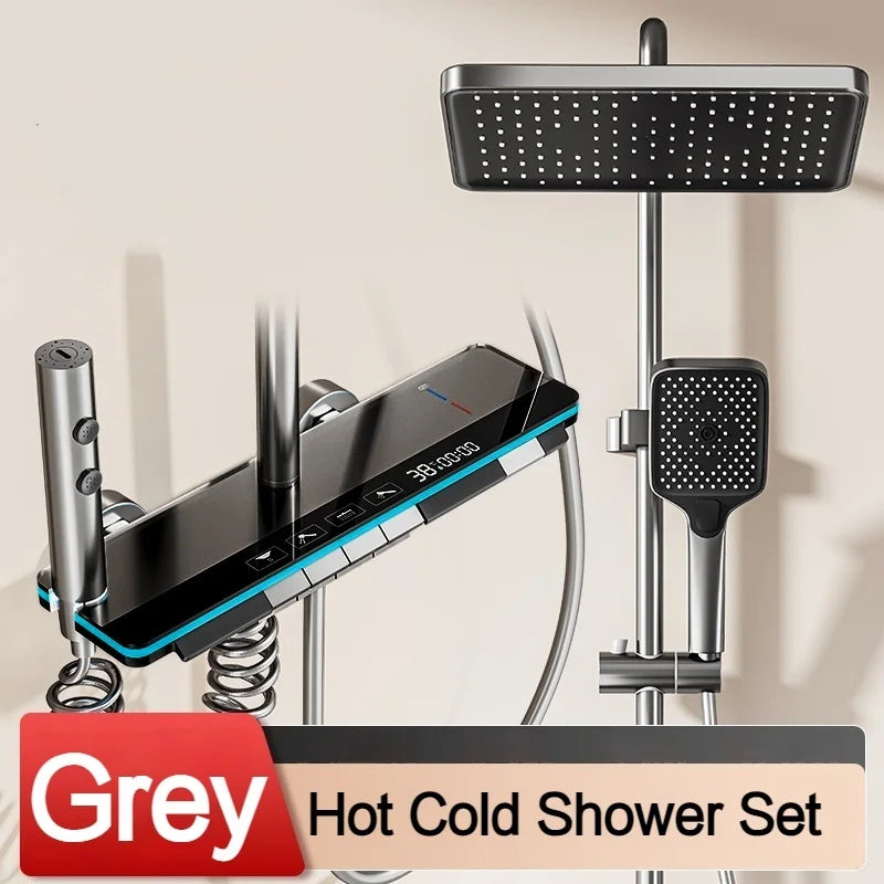 Temperature Digital Display Shower Set – Ambient Light