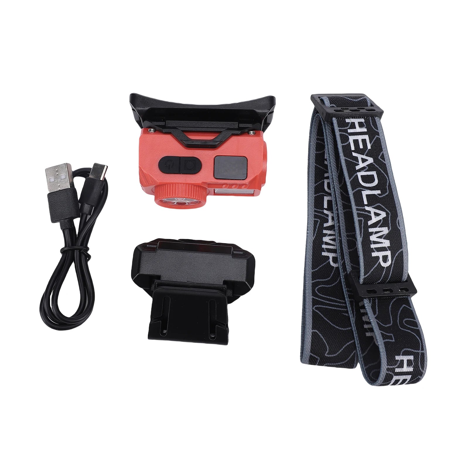 LIXADA Rechargeable Headlamp - Motion Sensor Display Orange