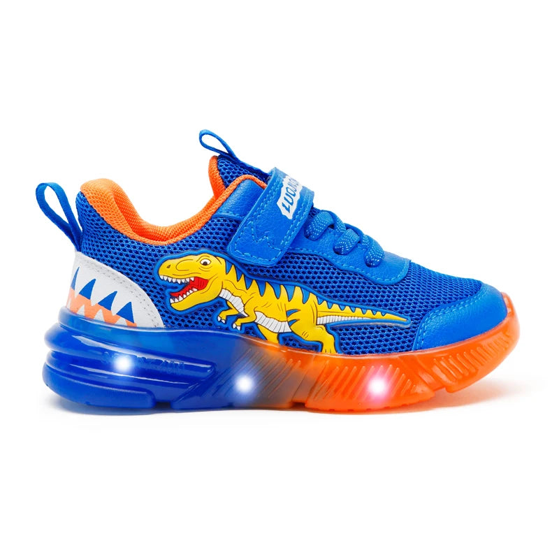 EXDINO LED T-REX Light-Up Sneakers for Kids blue LED / EU 29 (US 12)