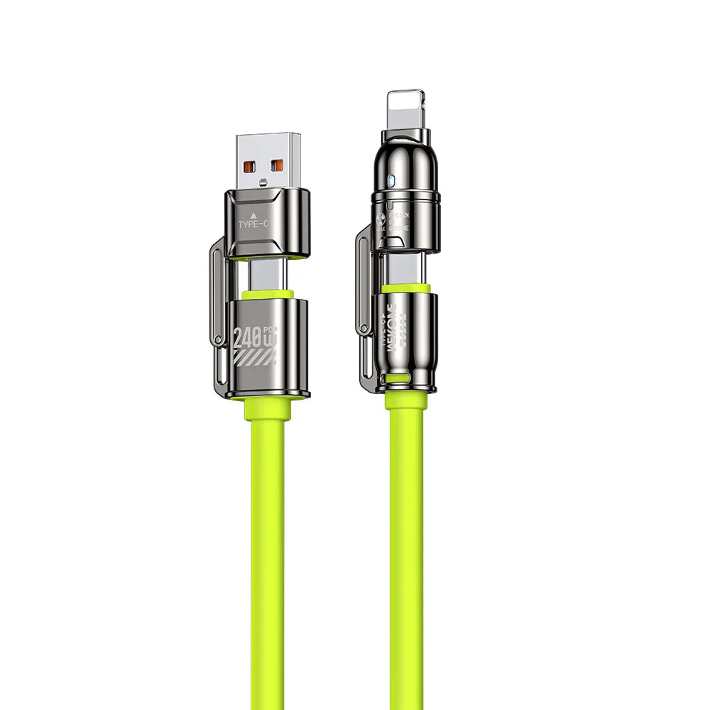 4-in-1 Kirsite Cable &ndash; 240W Super Fast Charging green / 1.2m