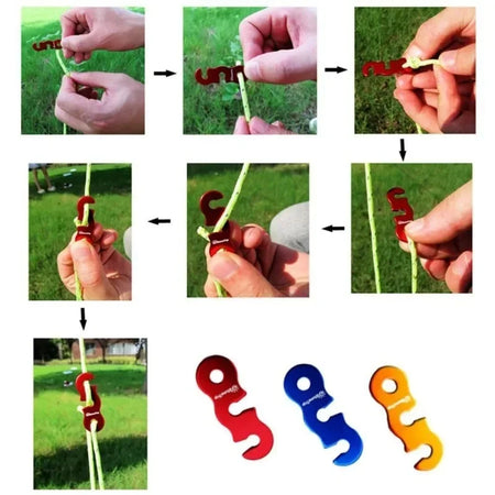 Reflective Outdoor Tent Ropes with Buckles - Durable, Multi-functional Safety Accessories