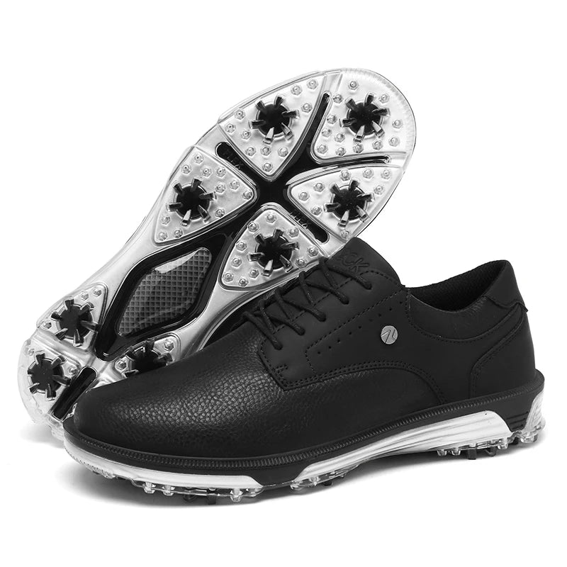 MIULIFE Men's Waterproof Golf Shoes &ndash; Ultimate Comfort for Outdoor Golfing X20 Black / 40