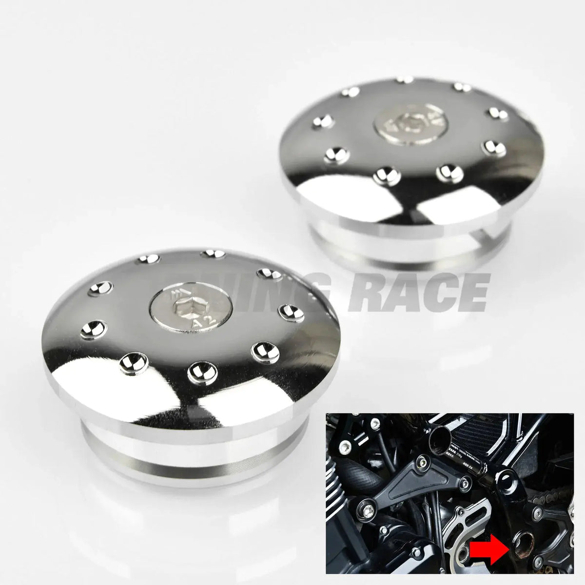 Frame Hole Plug Kit for Kawasaki Z900RS / CAFE / SE 2018–2026 CNC Aluminum Frame Guard Insert Cap Cover Accessories by InterCyprus Trading Ltd