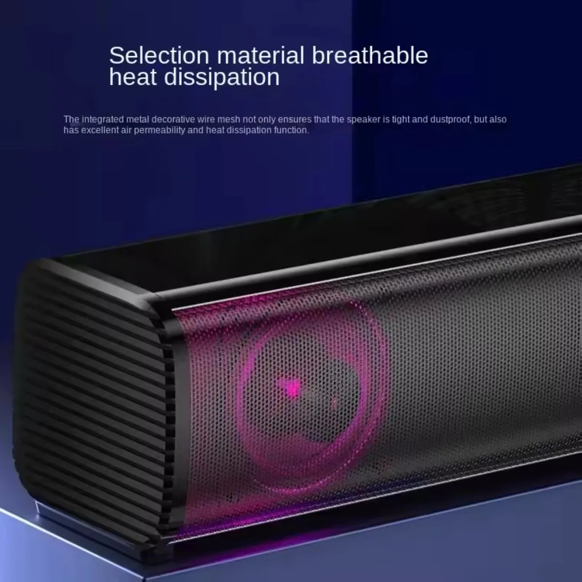 AULA N-170 Soundbar  Wired RGB Illuminated Computer Speaker with Powerful Subwoofer for PC TV 4D Surround Sound USB Multimedia
