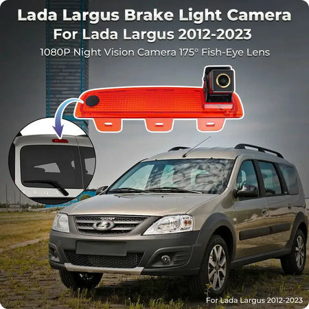 GreenYi 170° AHD 1080P Brake Light Reverse Camera For Lada Largus Cross/Dacia Dokker 2012-2025 3rd Third Backup Parking Camera by InterCyprus Trading Ltd