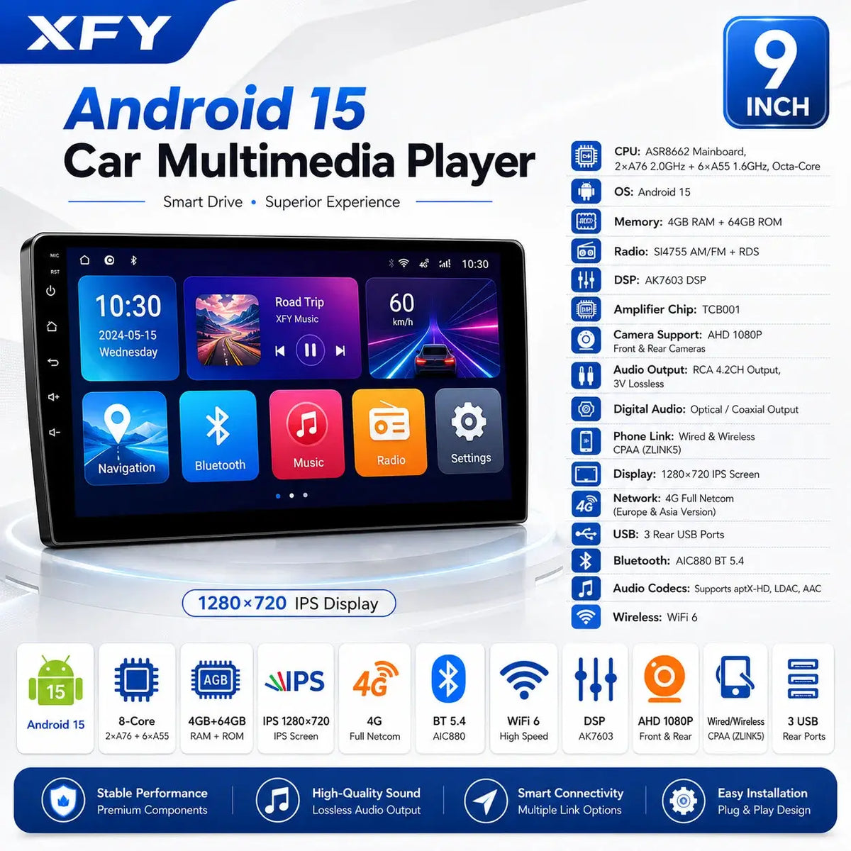 2 Din Android Car Radio With Carplay And Wifi For VW Golf Polo Passat by InterCyprus Trading Ltd