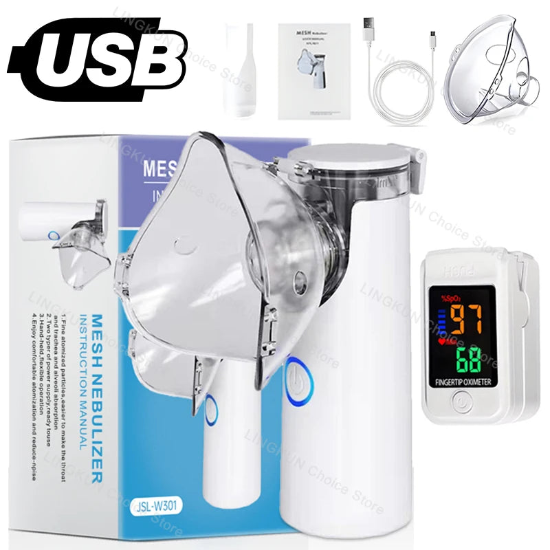 YUKUI Fingertip Pulse Nebulizer &ndash; Portable Asthma Inhaler with Dual Mode Mode 9