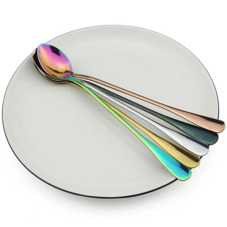 Colorful Long Handled Teaspoons &ndash; Versatile Stainless Steel Cutlery