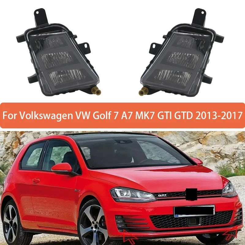 Сборка противотуманных фар с черным ABS для VW Golf 7 MK7 GTI GTD