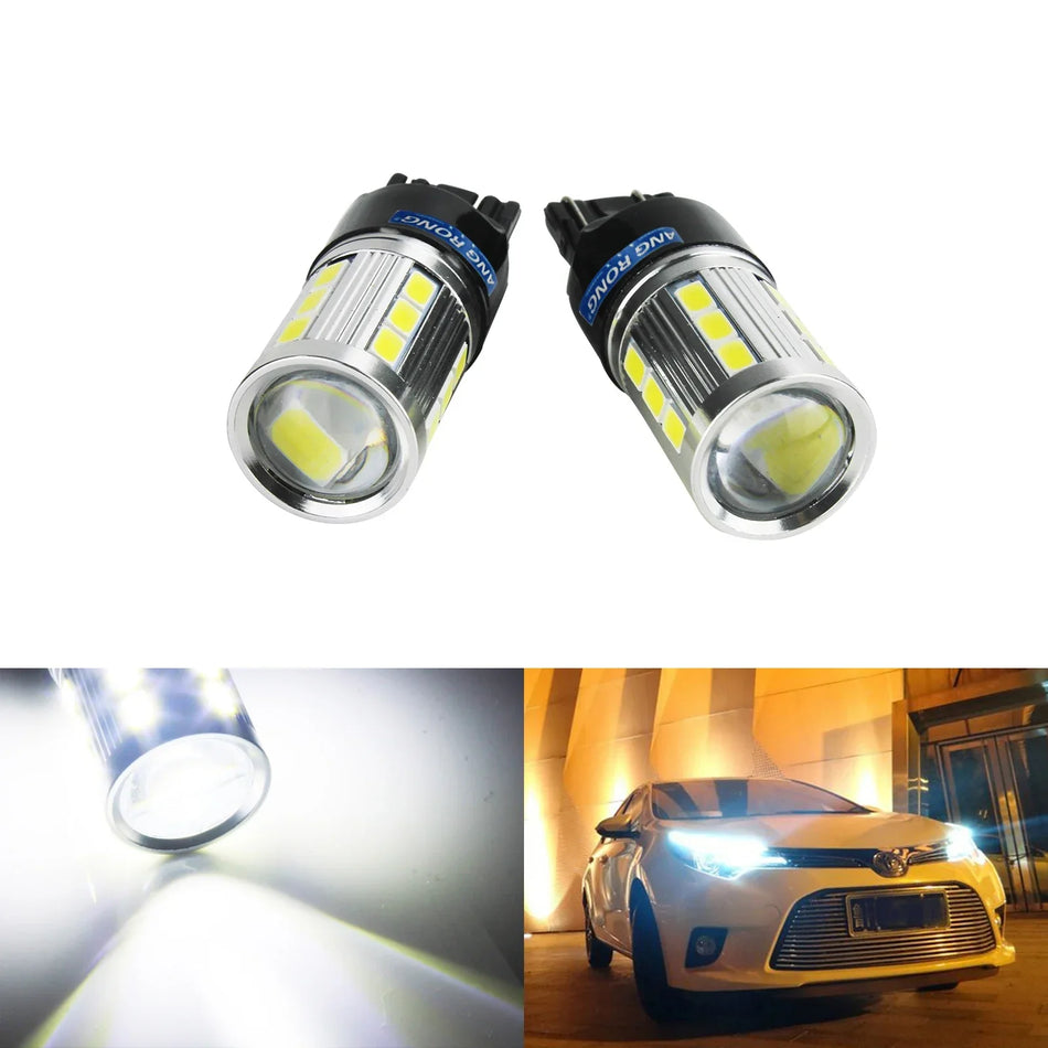 LED žárovky pro Vauxhall Corsa D 7443 580 bílé DRL parkovací indikátory a zpětná světla