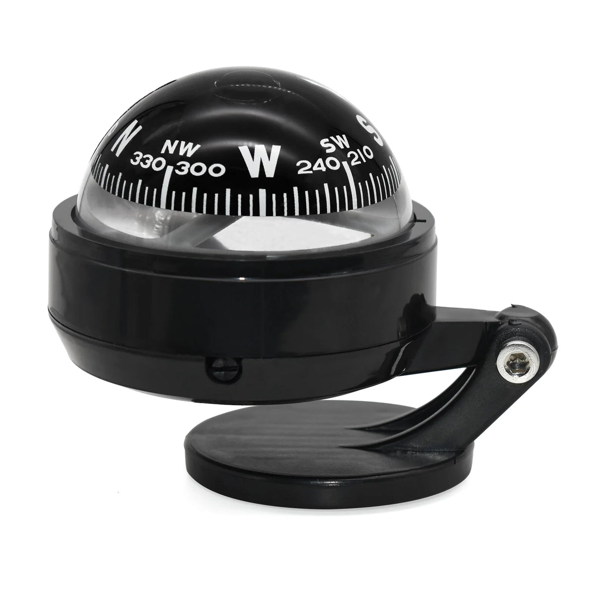 Navigation Compass With LED Light - Pivoting Design Type C Black