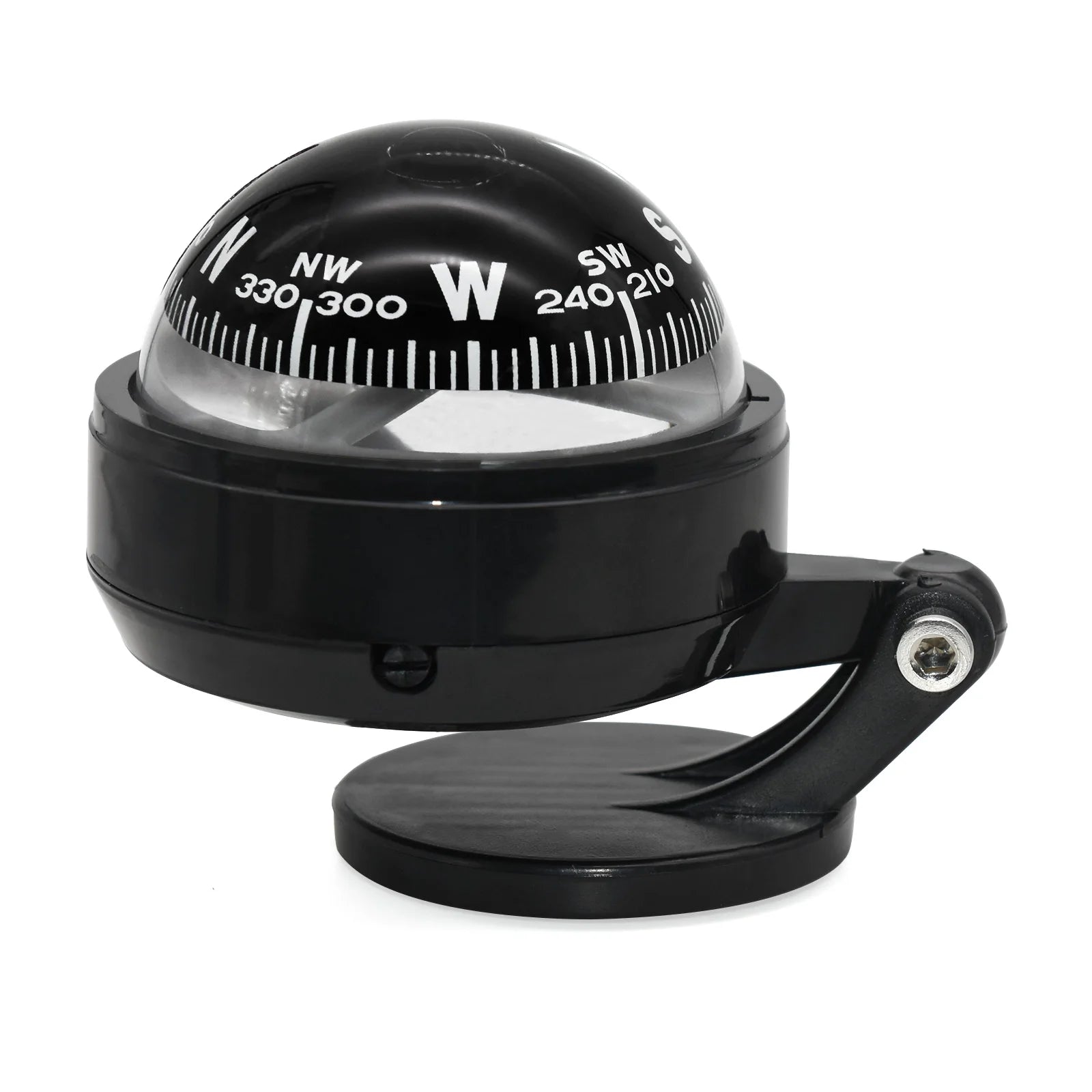 Navigation Compass With LED Light - Pivoting Design Type C Black
