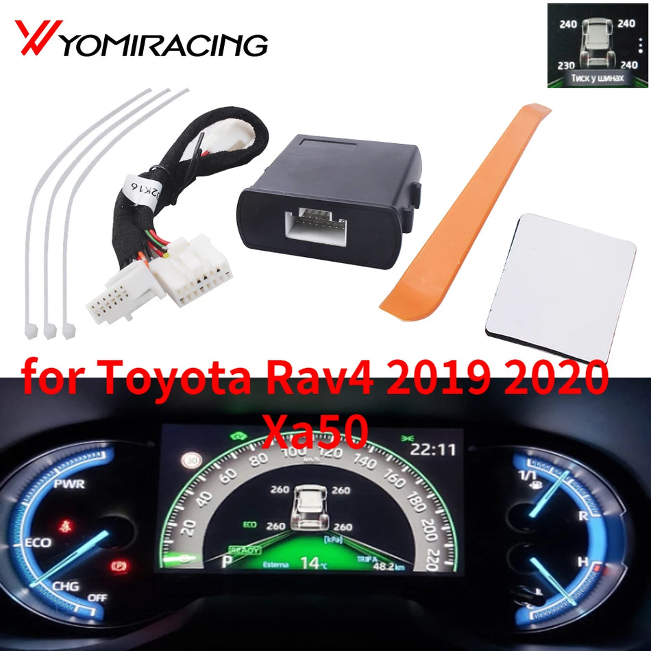 TPMS Renkaan Painevalvontajärjestelmä Digitaalisella LCD-näytöllä Toyota RAV4 XA50:lle