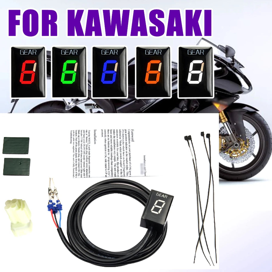 Kawasaki ZX-6R Versnellingsindicator, Digitale Versnellingspositieweergave, Gemaakt van Plastic, Motorfietsaccessoires