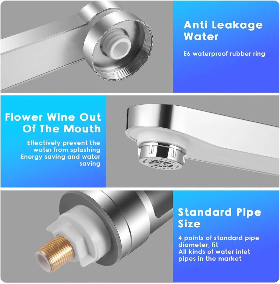 Rubinetto Elettrico Istantaneo per Acqua Calda Senza Serbatoio in Acciaio Inossidabile