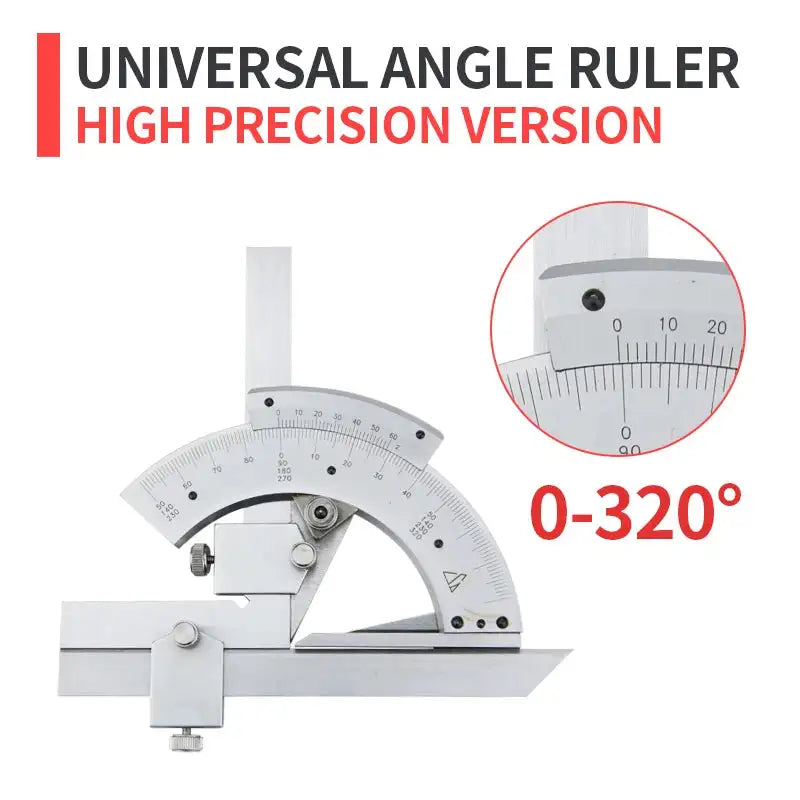Universal Angle Ruler 320 Degrees Carbon Steel Protractor High Precision