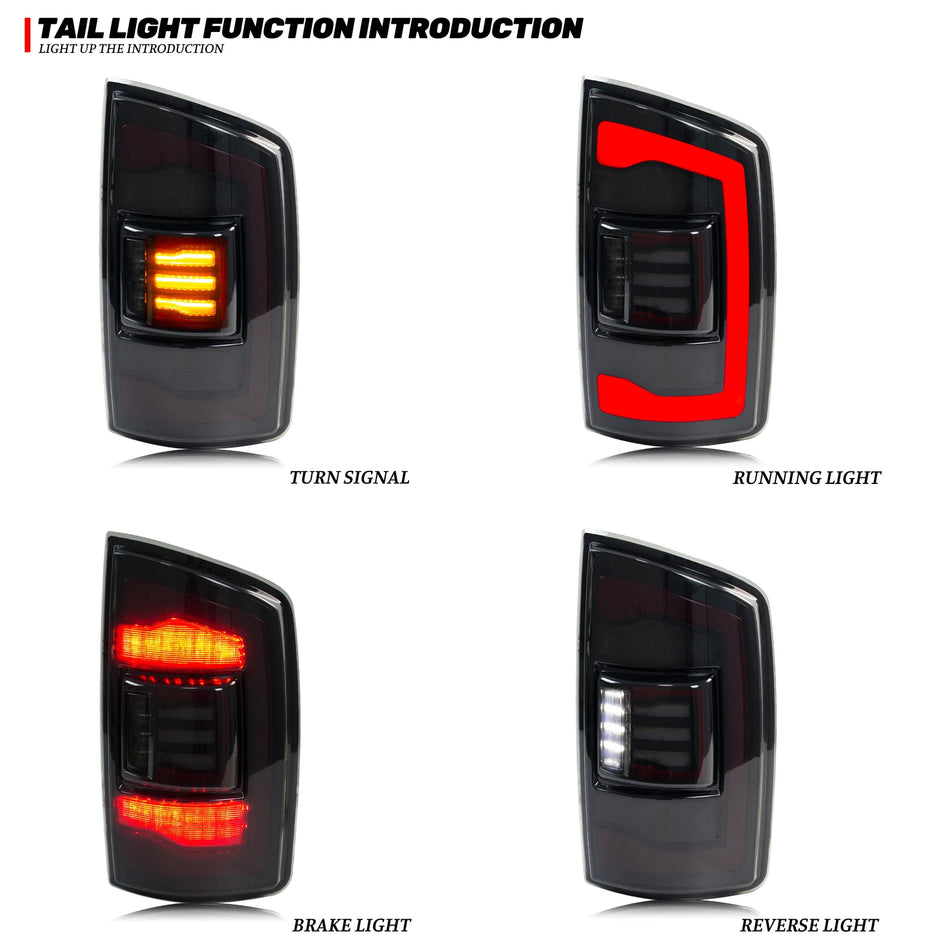 Xunder LED tylne światła do Dodge Ram 1500 2500 3500 2002 2005 3. generacji dynamiczne sekwencyjne kierunkowskazy tylne lampy