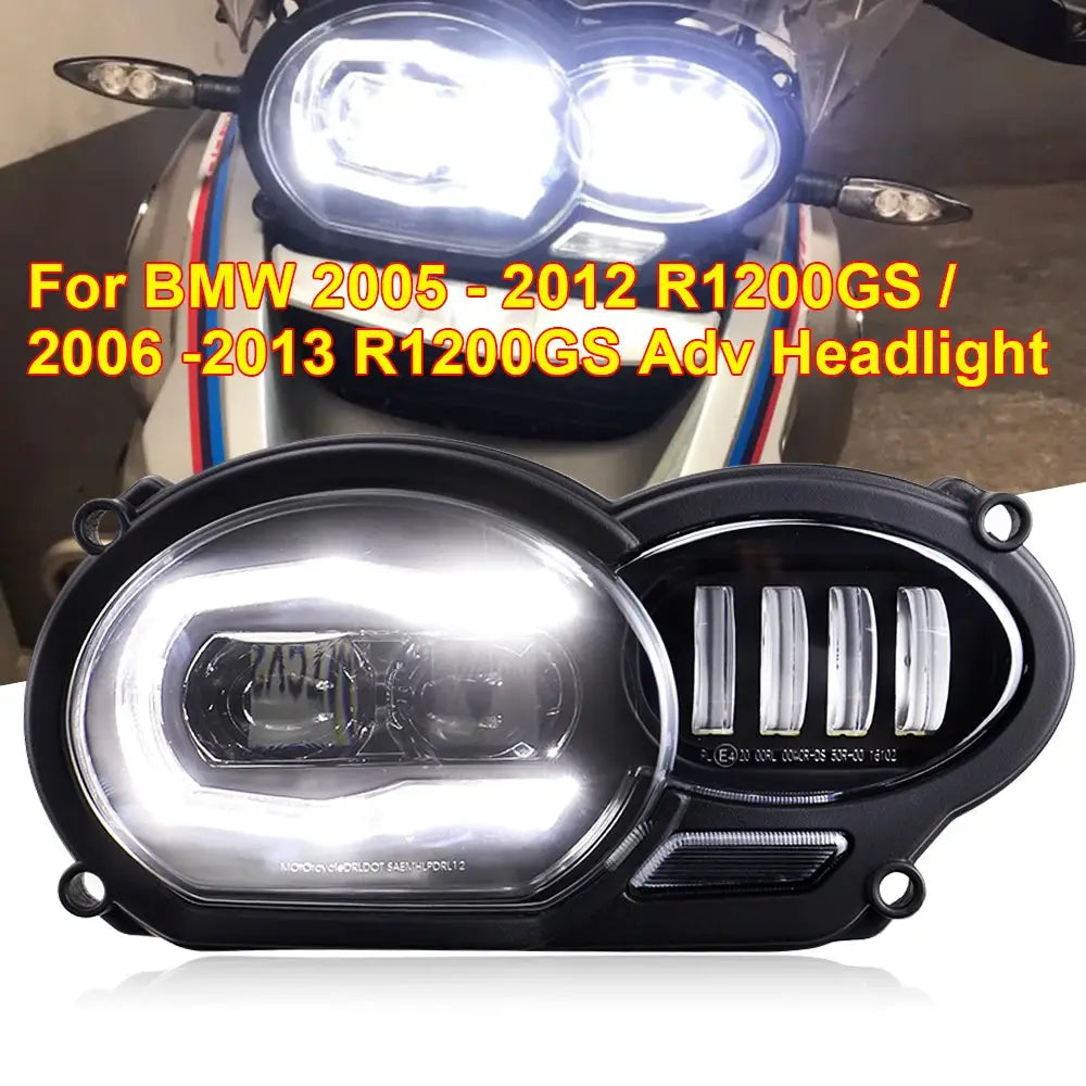 LED Headlight Assembly for BMW R1200GS 2005 - 2012 / R 1200 GS Adv 2006 -2013 Front Motorcycle Light Accessories by InterCyprus Trading Ltd