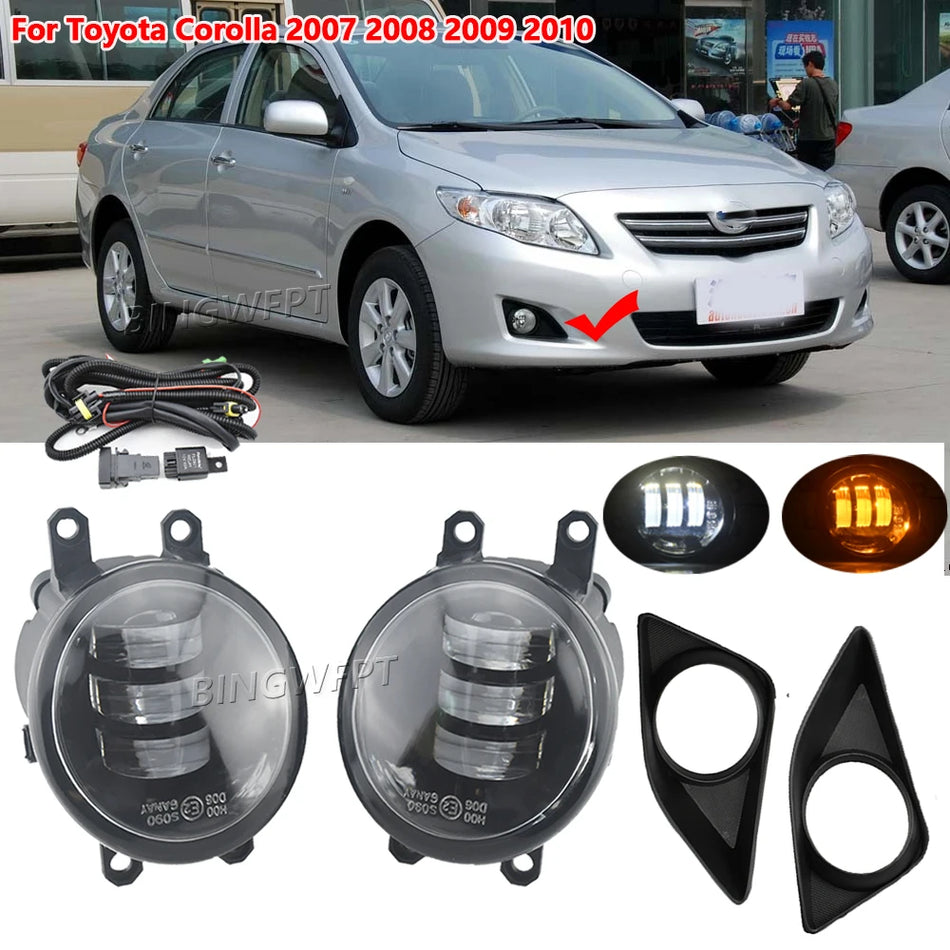 Miglas gaismas montāža hromā Toyota Corolla 2007-2010