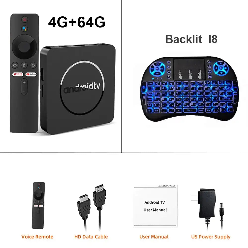 Android14 TV Box Q10 Allwinner H313 &ndash; 8K HDR And Dual WiFi 4G 64G Keyboard / AU Plug