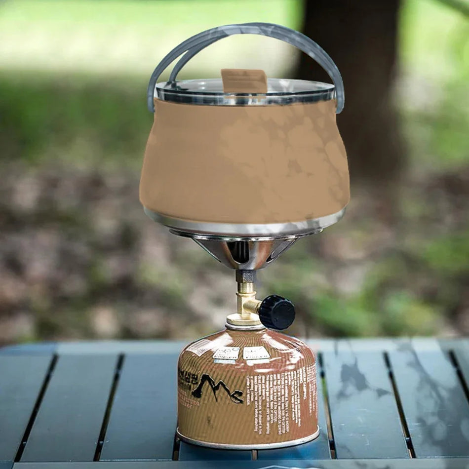 Чайник из силикона для кемпинга 1L, портативный, без BPA