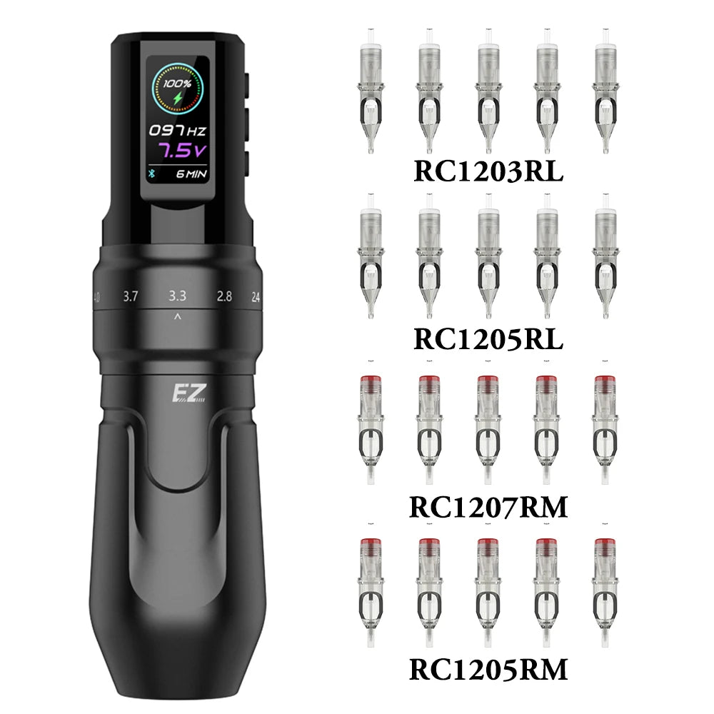 EZ P3 Pro Wireless Tattoo Machine Kit - Adjustable Stroke