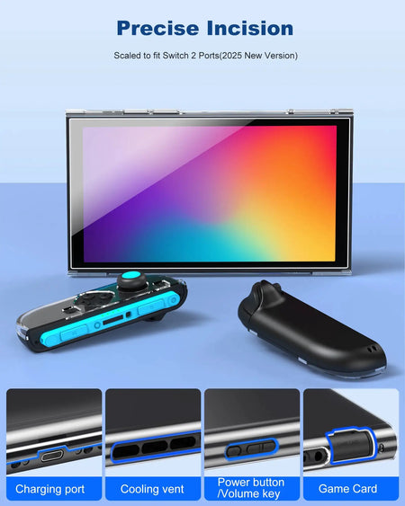 BEBONCOOL NP10 6 in 1 magnetic protective case set for Switch2 with 9H tempered glass film for switch2 GAME accessories by InterCyprus Trading Ltd