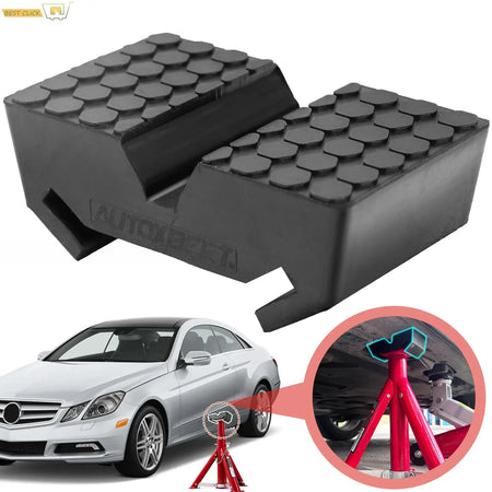 Car Slotted Lift Jack Stand Rubber Pad Saddle Adapter for All-in-One Frame Rail Pinch Lifting Repair Tools Safety Grip Pads by InterCyprus Trading Ltd