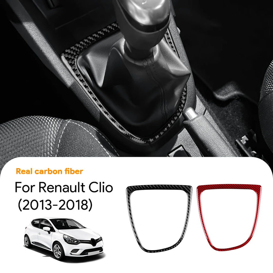 Afwerking van het frame van de versnellingspook van koolstofvezel voor Renault Clio 2013-2018