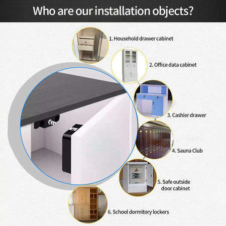 GS312-tuya - Hole Free Invisible Sensor Lock With RFID