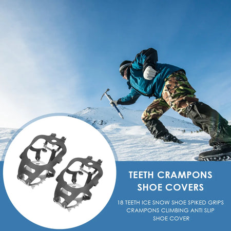 18 Teeth Steel Ice Gripper Spikes for Ultimate Snow &amp; Ice Traction