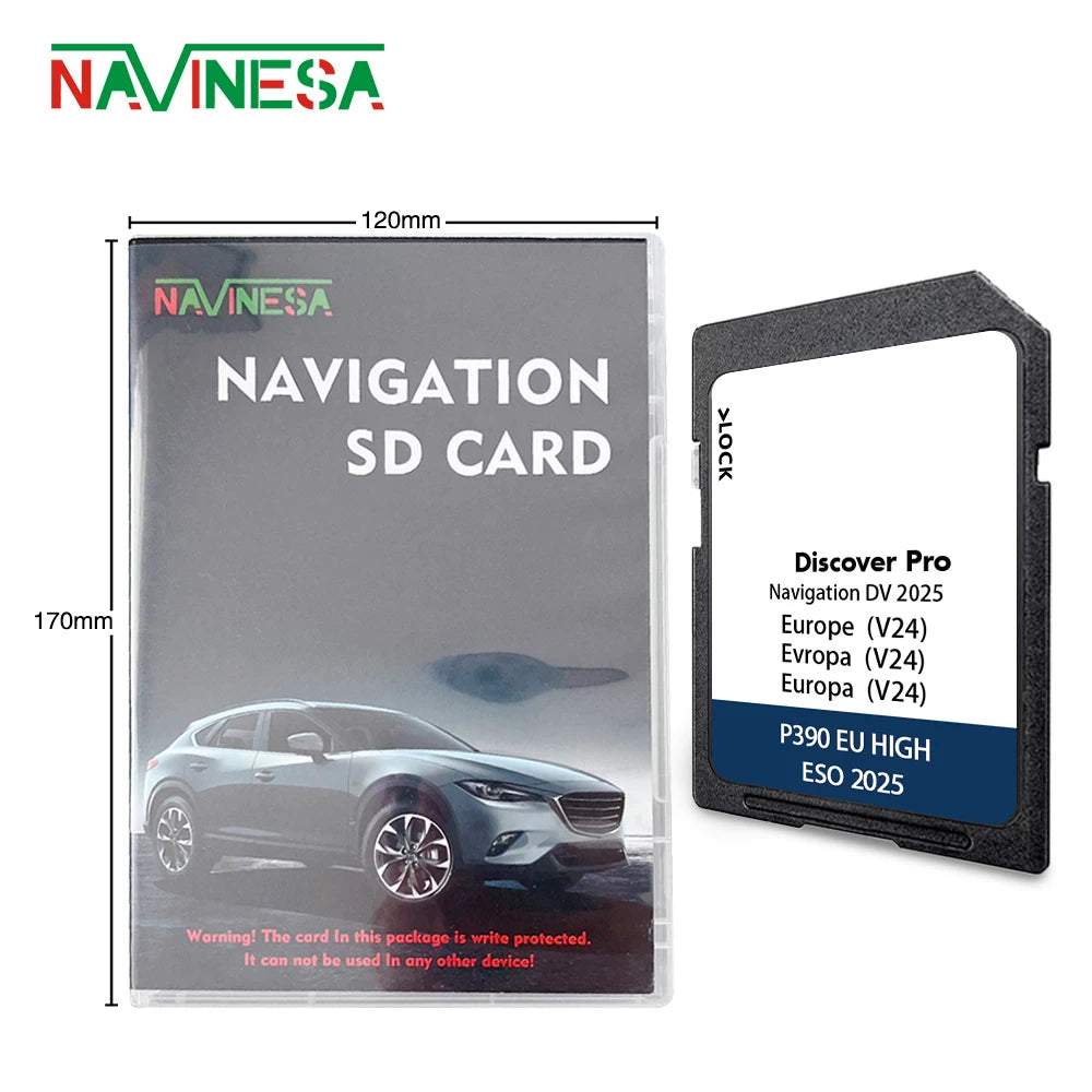 DV V24 Europa Map Version Navigation SD Card &ndash; European Maps Coverage for VW Discover Pro