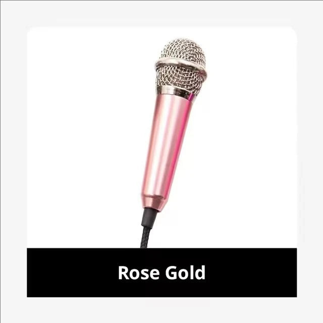 Portable Mini Microphone for Smartphones and PCs RoseGold
