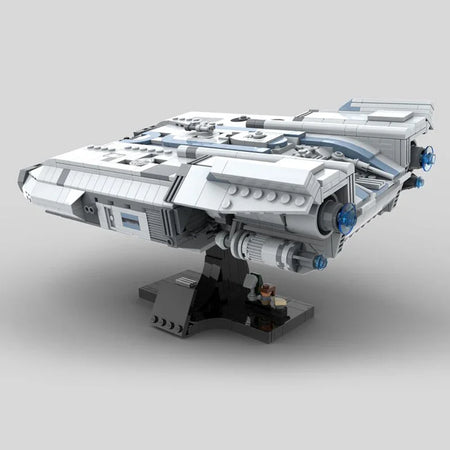 Intricate Sci-Fi Starship Building Block Set