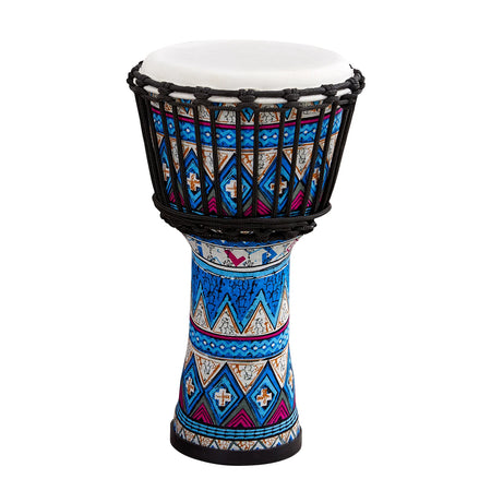 8 Inch Portable African Drum Djembe Hand Drum &ndash; Travel Ease Blue