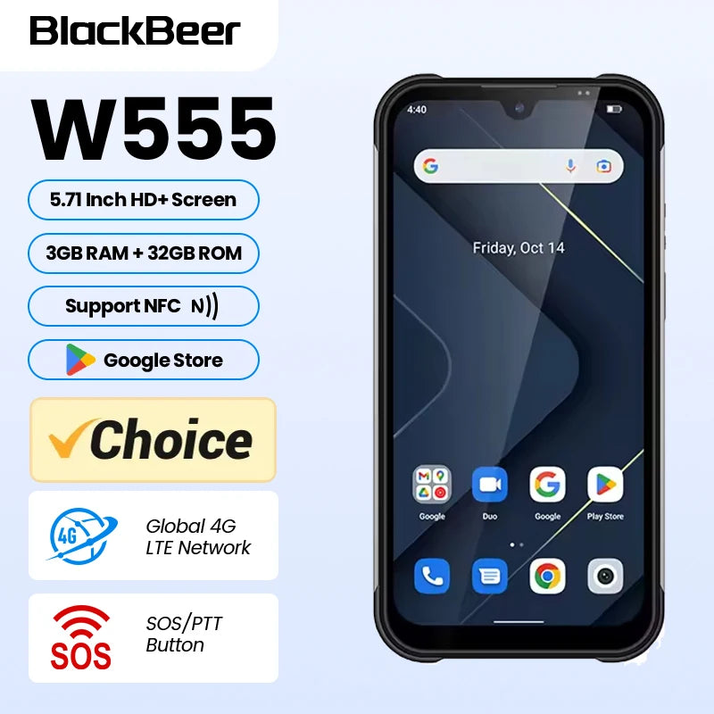UNIWA W555 Global Version 4G NFC Smartphone &ndash; Android 12 OS