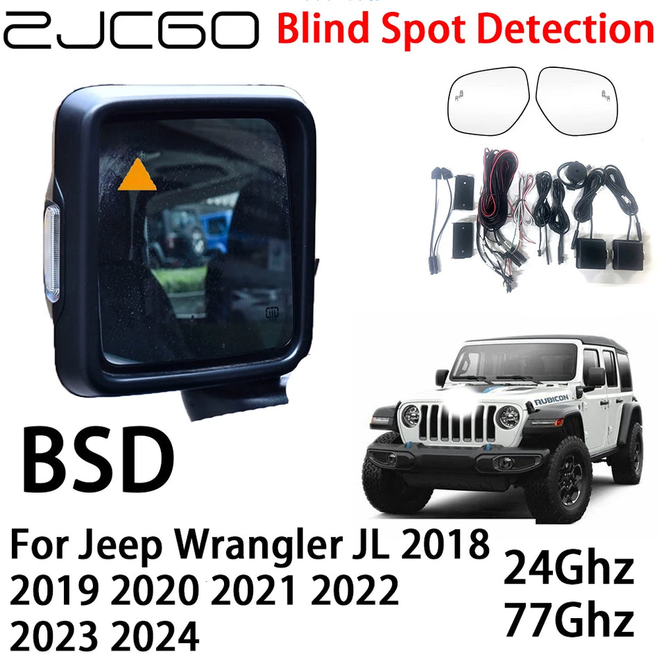 Radar Warning System for Jeep Wrangler JL with Blind Spot Detection, Dual mmWave Sensors, Rear Bumper