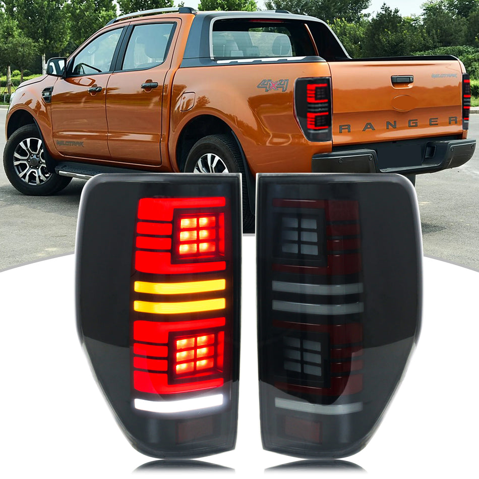 Ford Ranger T7 PX MK1 MK2 LED Tail Lights With Dynamic Turn Signals
