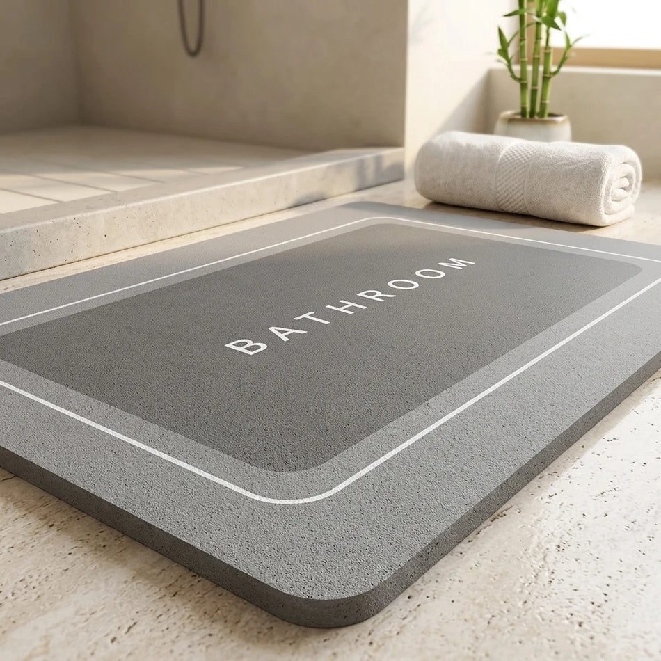 Tapis de bain en terre de diatomée absorbant et antidérapant pour une durabilité premium